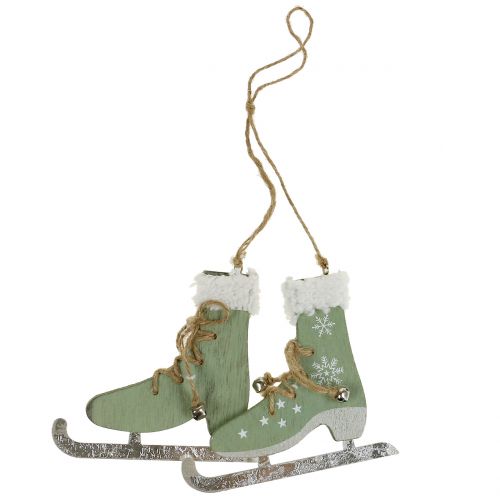 Floristik24 Par de patins no gelo Menta 13x11,5cm 2 unidades