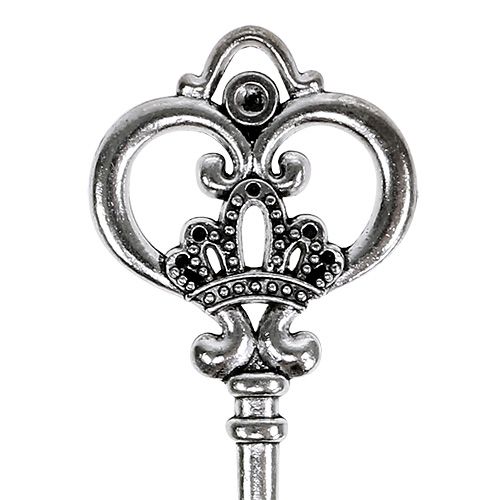 Floristik24 Chave decorativa 8,5 cm prata 12 unidades