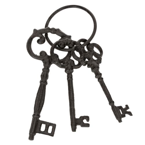 Floristik24 Chaveiro decorativo com design de chave antiga, um acessório nostálgico para a casa, 27 cm