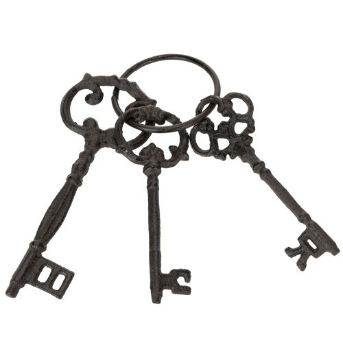 Itens Chaveiro decorativo com design de chave antiga, um acessório nostálgico para a casa, 27 cm