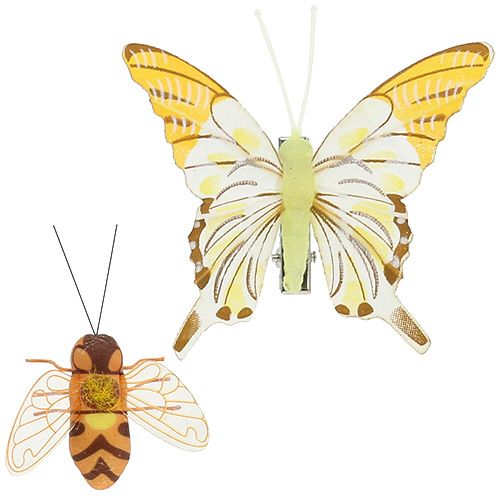 Itens Borboleta, abelha deco no clipe 4cm - 8cm 9uds