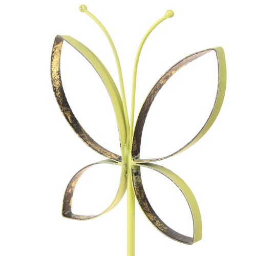 Itens Suporte decorativo de metal borboleta verde ouro Alt.29cm 2 unidades