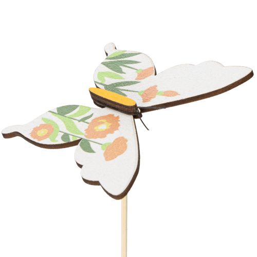Itens Estacas em formato de borboleta, ideais para decorar o jardim ou vasos de flores, 29 cm, 12 unidades.