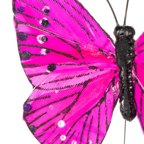 Itens Borboletas decorativas em arame para decoração de mesa colorida, 7 cm, 12 peças