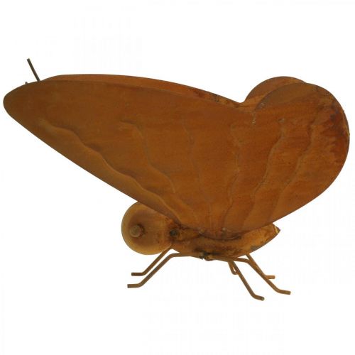 Floristik24 Figura de jardim, borboleta para colocar, pátina decorativa em metal L20cm L21cm