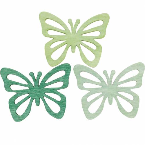 Floristik24 Polvilhe borboletas de decoração, primavera, borboletas de madeira, decoração de mesa para polvilhar 72 unidades