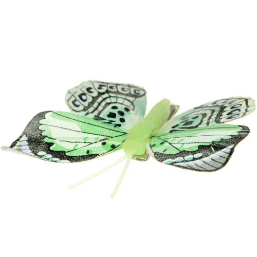 Floristik24 Borboleta decorativa em clipe classificado 5cm - 8cm 10 unidades