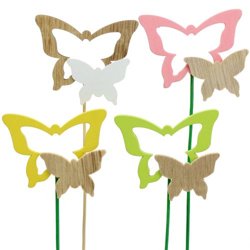 Floristik24 Borboleta decorativa de cores sortidas H24cm 24pcs