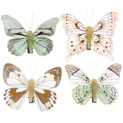 Floristik24 Borboleta no clipe 8cm 8pcs
