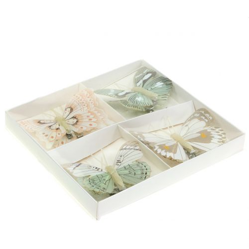 Floristik24 Borboleta no clipe 8cm 8pcs