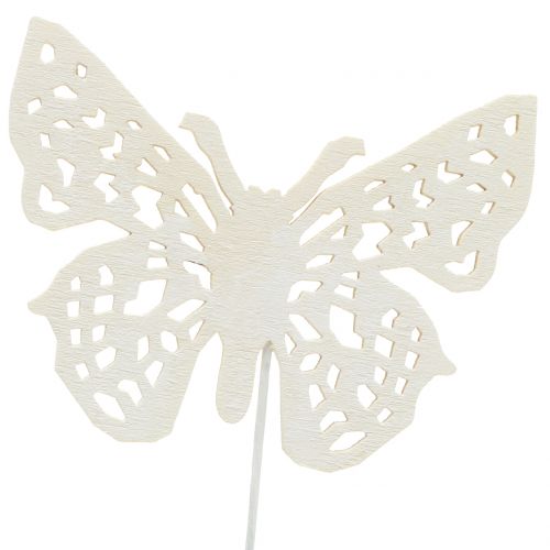 Itens Flor plug borboleta branca 26cm 15pcs