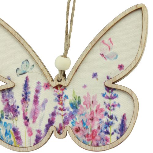 Itens Cabide decorativo de madeira borboleta linho 11,5x9,5cm 6 unidades