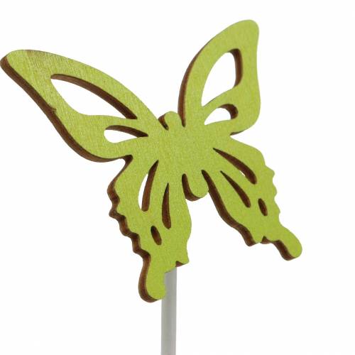 Floristik24 Pregos de flores borboleta madeira 7x5,5 cm 12 peças sortidas