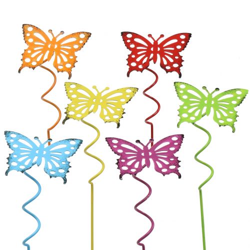 Itens Botões de flores borboleta multicoloridos 22 cm 12 unidades