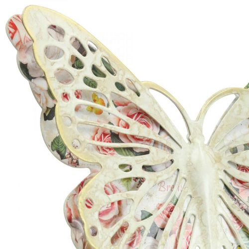 Floristik24 Decoração de parede de metal borboleta decoração estilo country W21.5cm
