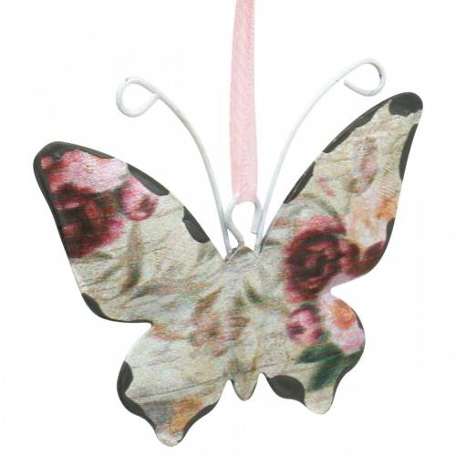Borboleta para pendurar cabide decorativo de metal 7 cm decoração de primavera 12 peças | Floristik24.pt