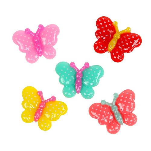 Borboletas mini 2 cm multicoloridas 24 unidades