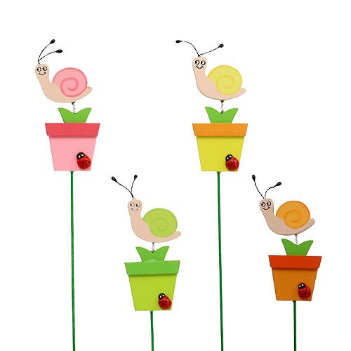 Floristik24 Caracol em vaso 8,5cm C 28cm 16 unid.