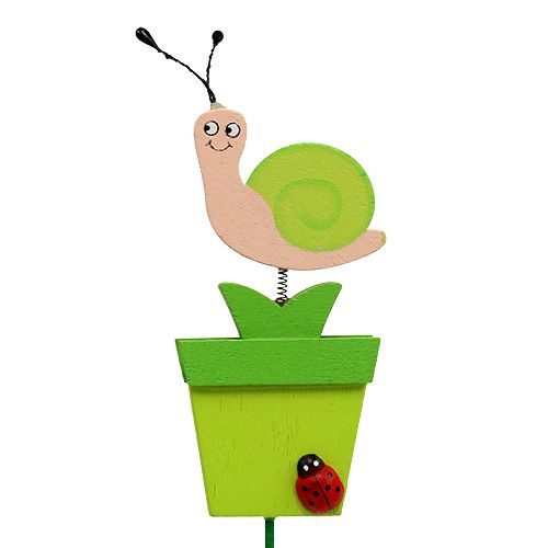 Floristik24 Caracol em vaso 8,5cm C 28cm 16 unid.