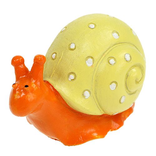 Floristik24 Caracóis com ponto de cola laranja, amarelo 6cm 12pcs