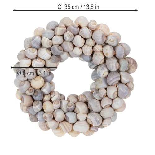 Itens Guirlanda de caracol para pendurar, guirlanda decorativa, estilo marítimo, Nathai, Ø35cm