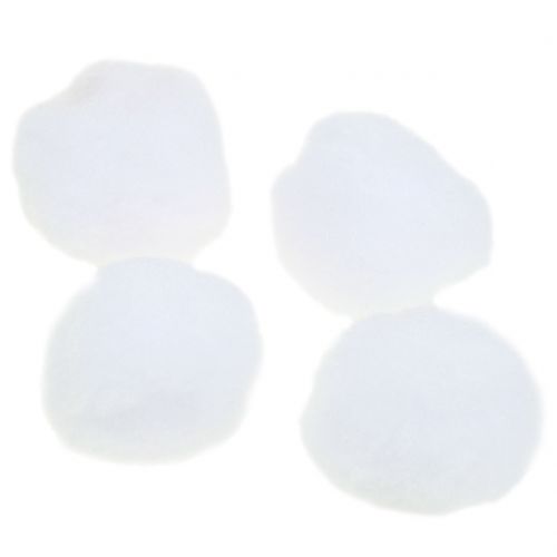 Floristik24 Bola de neve branca 4cm 24 unidades