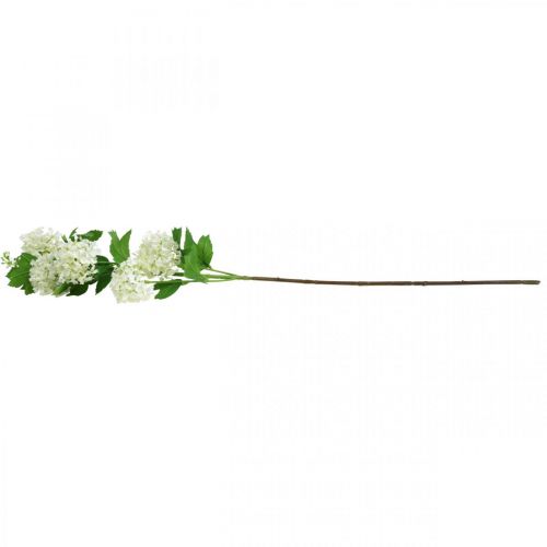 Floristik24 Bola de Neve Ramo Planta Artificial Flor de Seda Branco Ø6,5cm L78cm