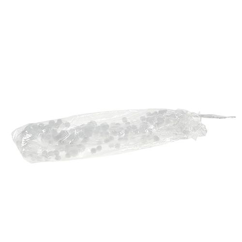 Floristik24 Guirlanda de bola de neve 135 cm branca