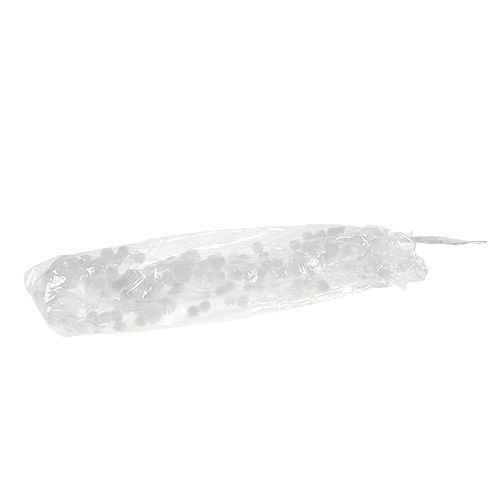 Floristik24 Guirlanda de bola de neve L75cm branca