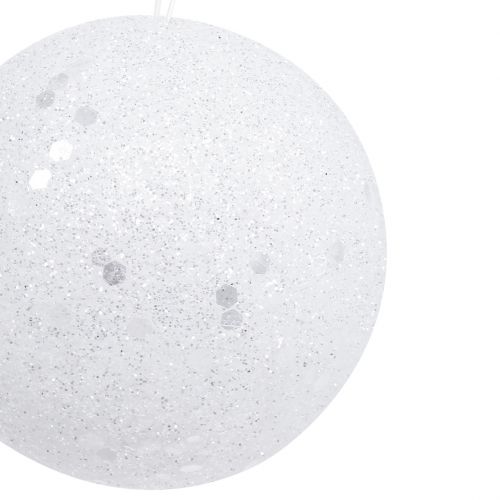 Floristik24 Bola de neve decorativa para pendurar Ø6cm 12pcs