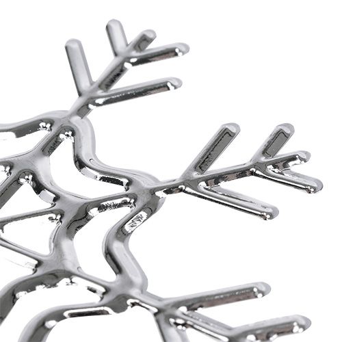 Floristik24 Floco de neve prata 10cm 3uds