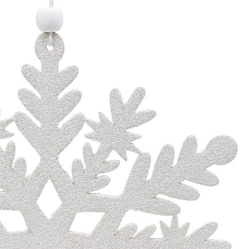 Itens Floco de neve branco com mica 20cm 4pcs