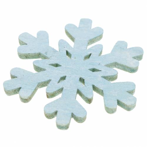 Itens Dispersão decoração floco de neve azul/cinza/branco 4cm 72p