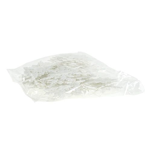 Floristik24 Floco de neve para pendurar 7cm branco com purpurina 36uds