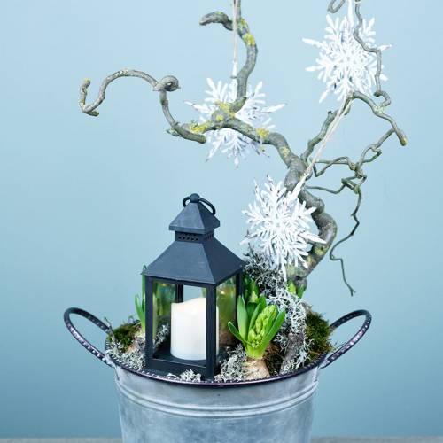 Floristik24 Efeito 3D do floco de neve branco 16 cm x 15,5 cm 2 unidades
