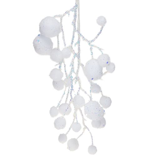 Floristik24 Ramos de decoração de floco de neve para pendurar glitter 30cm 2 peças