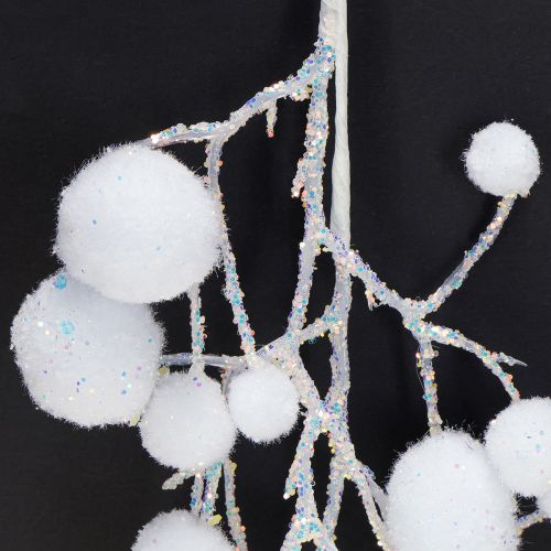 Itens Ramos de decoração de floco de neve para pendurar glitter 30cm 2 peças