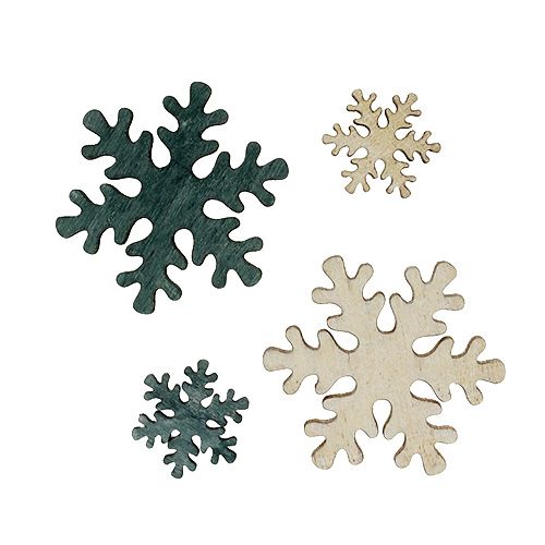 Floristik24 Flocos de neve Ø2-4cm cinza, branco 84pcs