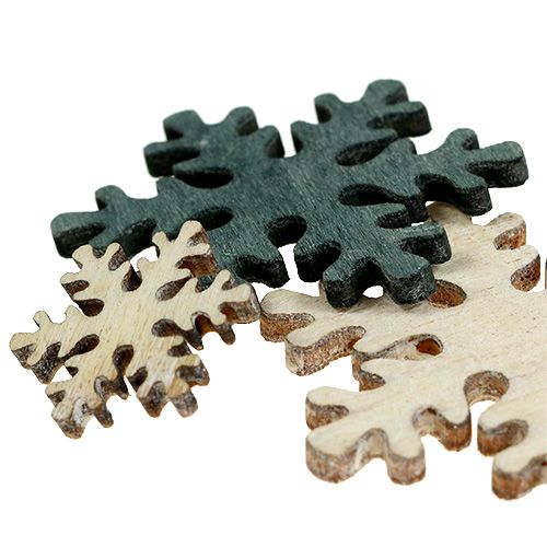 Floristik24 Flocos de neve Ø2-4cm cinza, branco 84pcs
