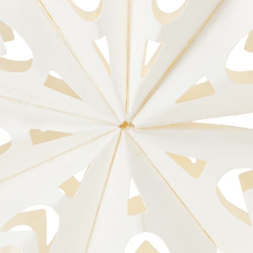 Itens Decorações de Natal em forma de floco de neve, feitas de papel, brancas, 15 cm, 4 peças.