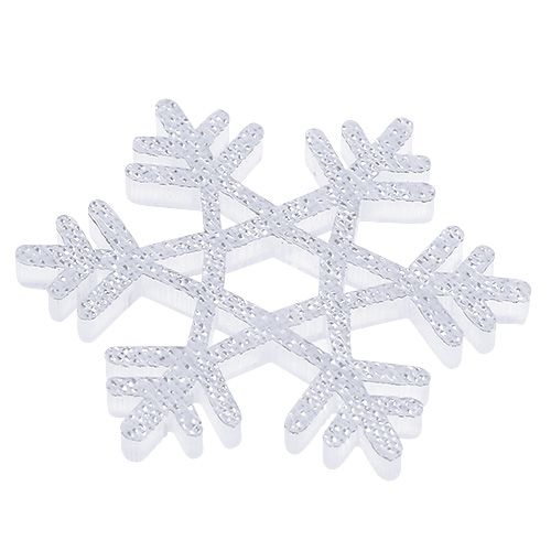 Itens Flocos de neve Ø 3,5 cm com mica 12 unidades