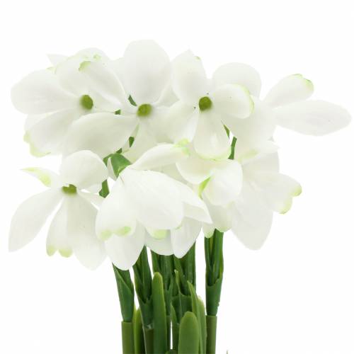 Floristik24 Snowdrops artificiais brancos 26,5 cm 6 peças