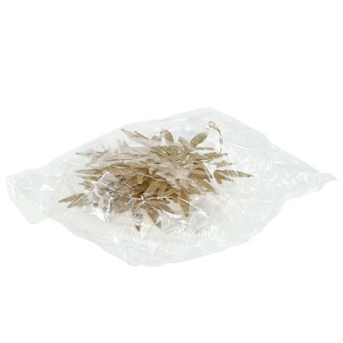 Floristik24 Cristal de neve ouro 3D 13 cm x 12,5 cm 3 unidades