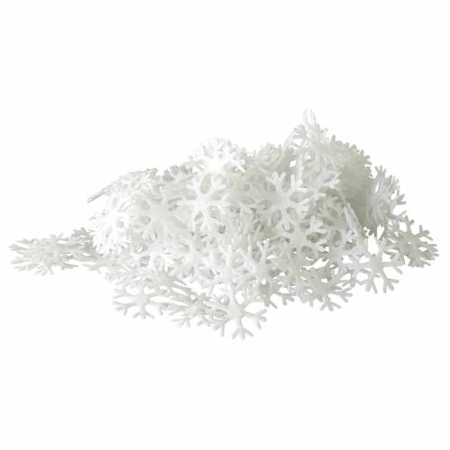 Floristik24 Flocos de neve dispersos brancos Ø17mm 240p