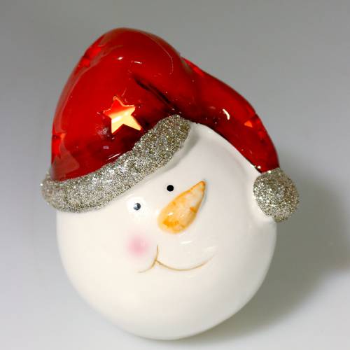 Floristik24 Boneco de neve com luz LED 10,5cm 2uds