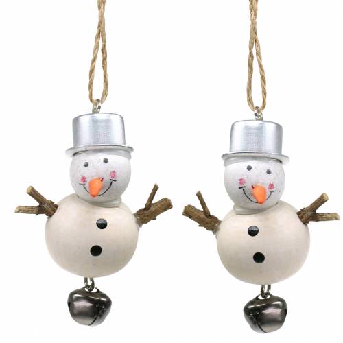 Floristik24 Boneco de neve de decorações para árvores de Natal para pendurar 7 cm 6 unidades