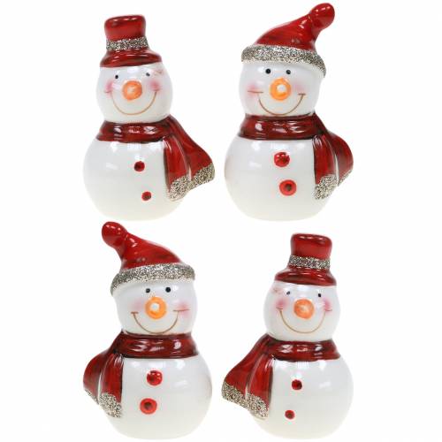 Floristik24 Boneco de neve para decoração de natal 7,5cm 4 unidades