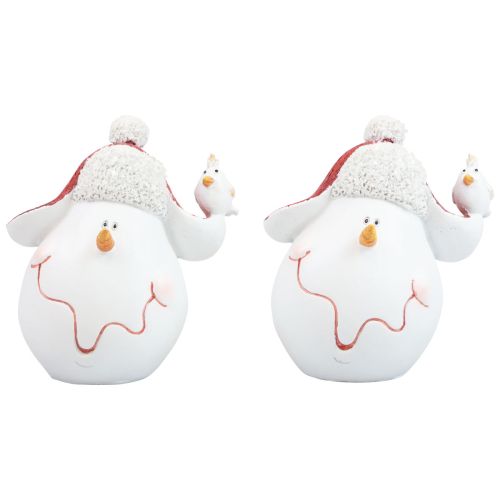 Floristik24 Decoração de mesa Decoração de Natal boneco de neve com chapéu Alt.13cm 2 unidades