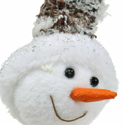 Floristik24 Cabeça de boneco de neve de cabide de decoração 9 cm x 6 cm 6 unidades