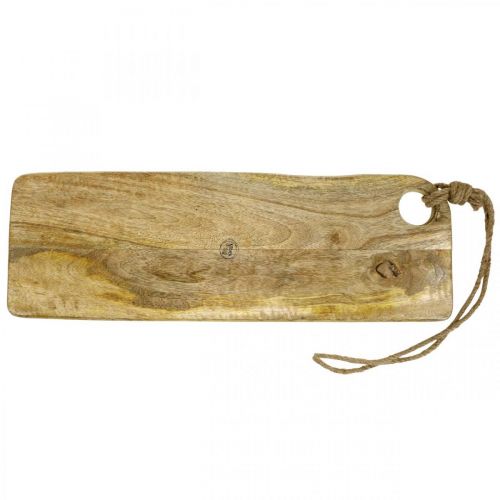 Floristik24 Tabuleiro decorativo em madeira de mangueira natural com cordão 58×19cm